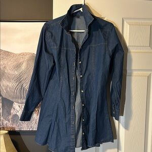 Blue Denim Button-Up Shirt